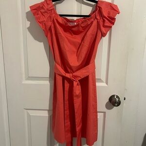 Club Monaco Off-Shoulder Coral Dress